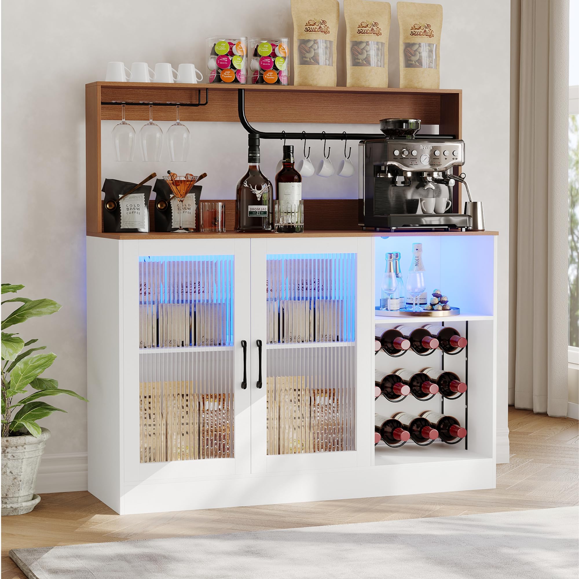 Home Bar Shelves - Mobile Bar per Vini con Luci