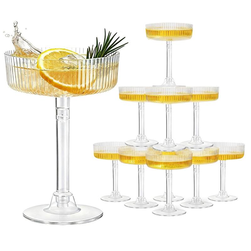 Home Bar Supplies - Bicchieri da dessert in plastica trasparente