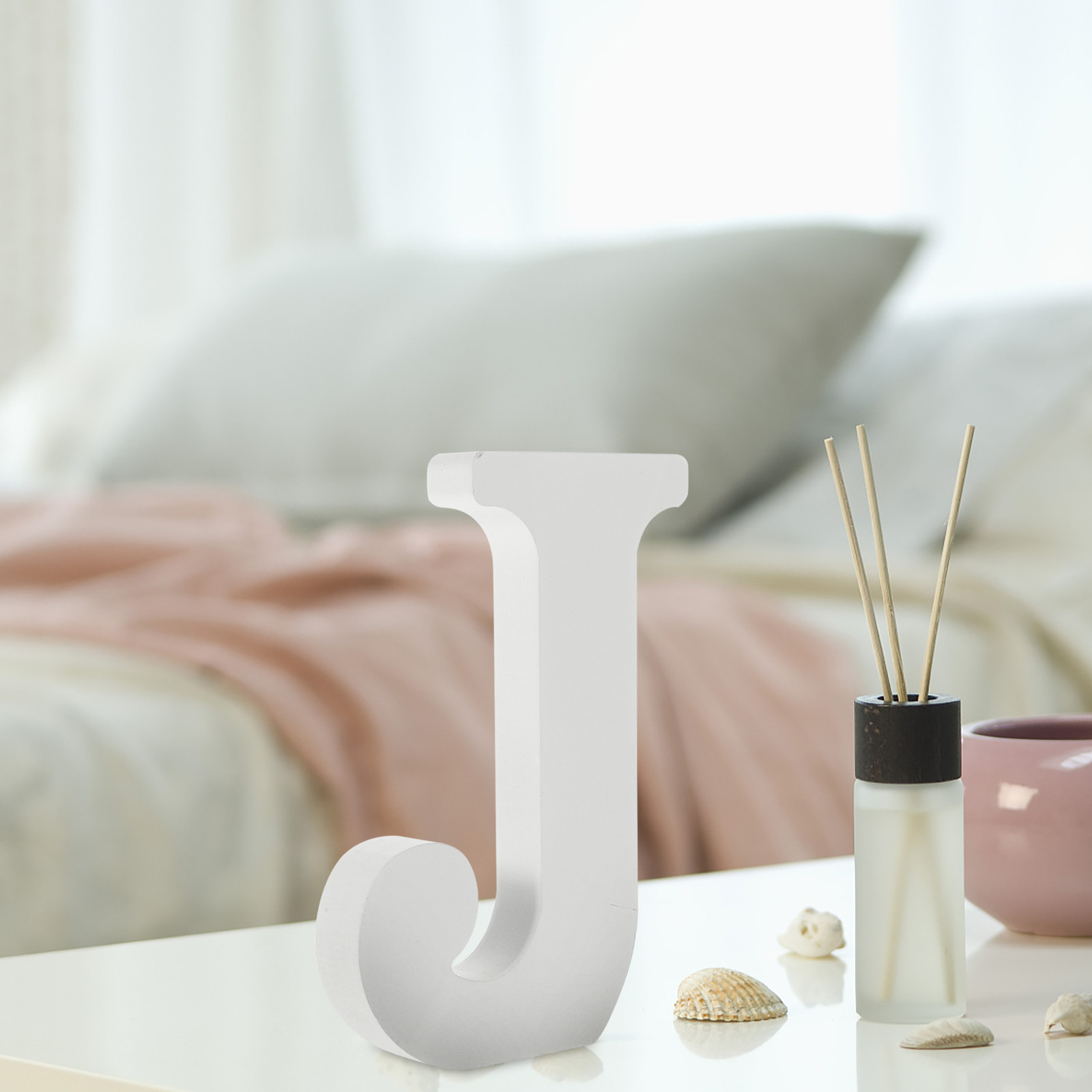 Home Bar Shelves - Lettera J in Legno Grezzo da
