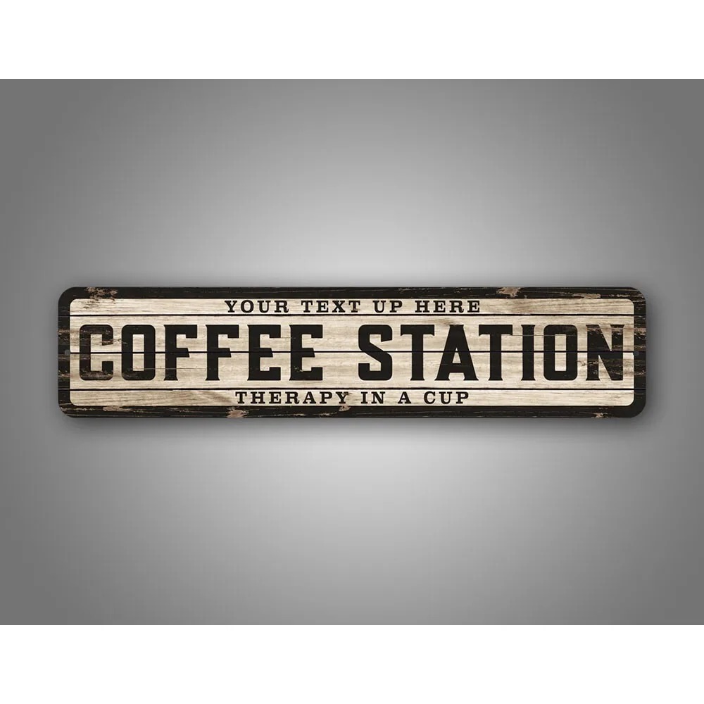 Home Bar Cafe - Targa in legno anticato con logo