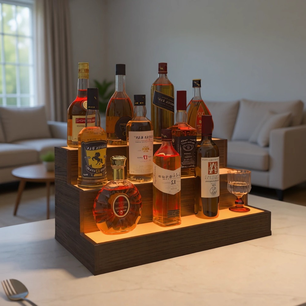 Home Bar Shelves - Scaffale Espositivo per Bottiglie con LED