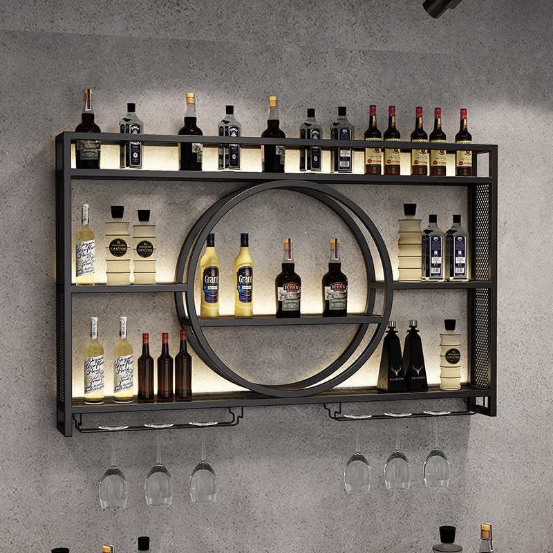 Home Bar And Cabinet - Portabottiglie da parete, mobiletto portabottiglie da