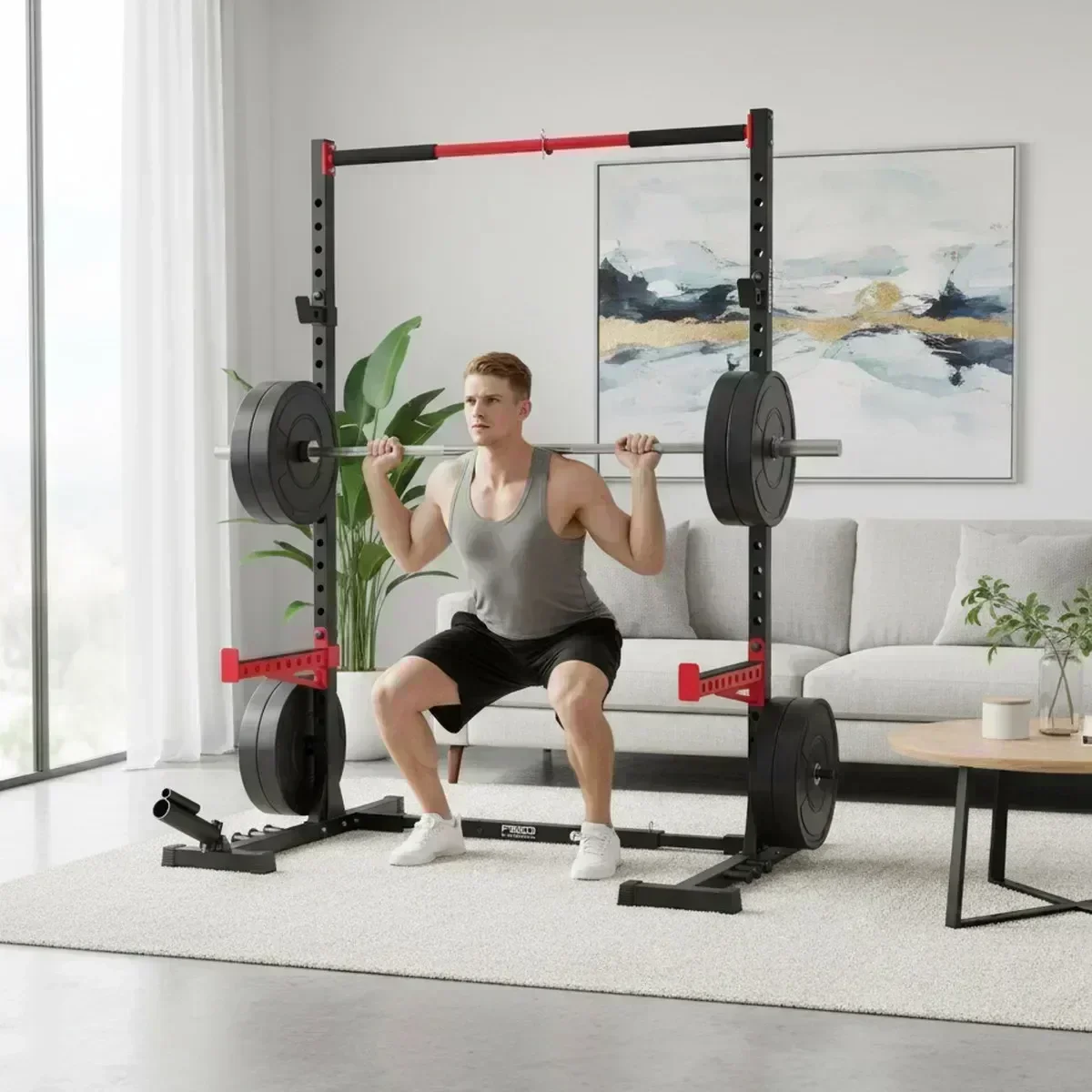 Home Bar And Gym - Rack Regolabile per Squat da Casa