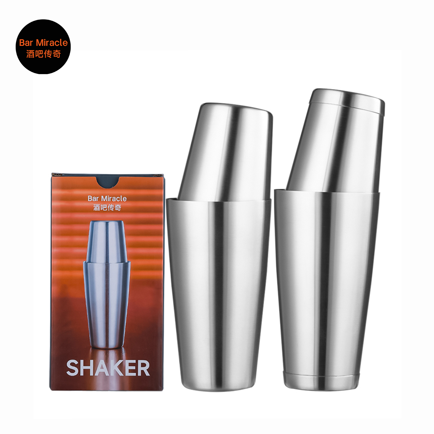 Boston Shaker Set - Bar Miracle 304 Shaker Boston in