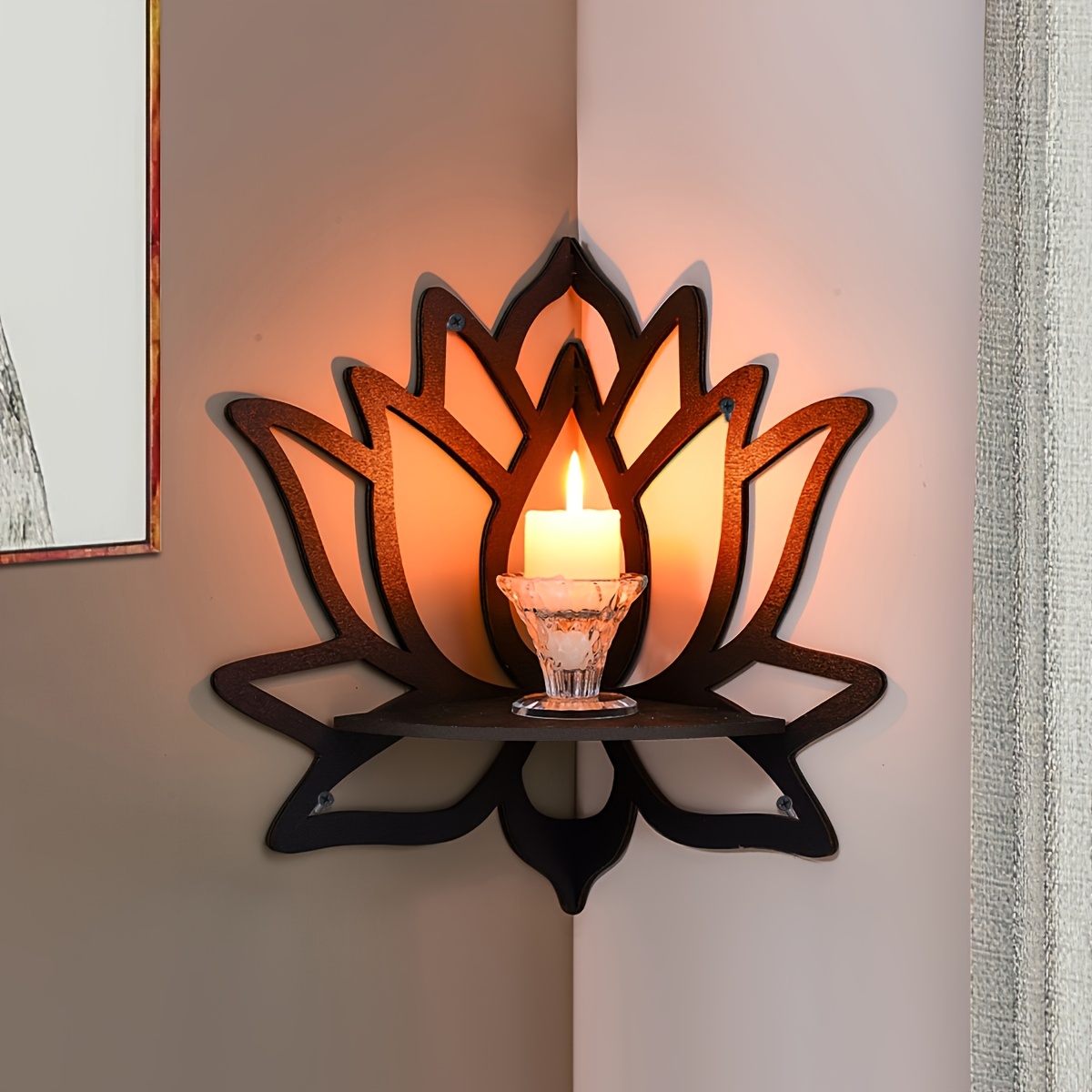 Home Bar Shelves - Mensola angolare Lotus Corner, mensola angolare