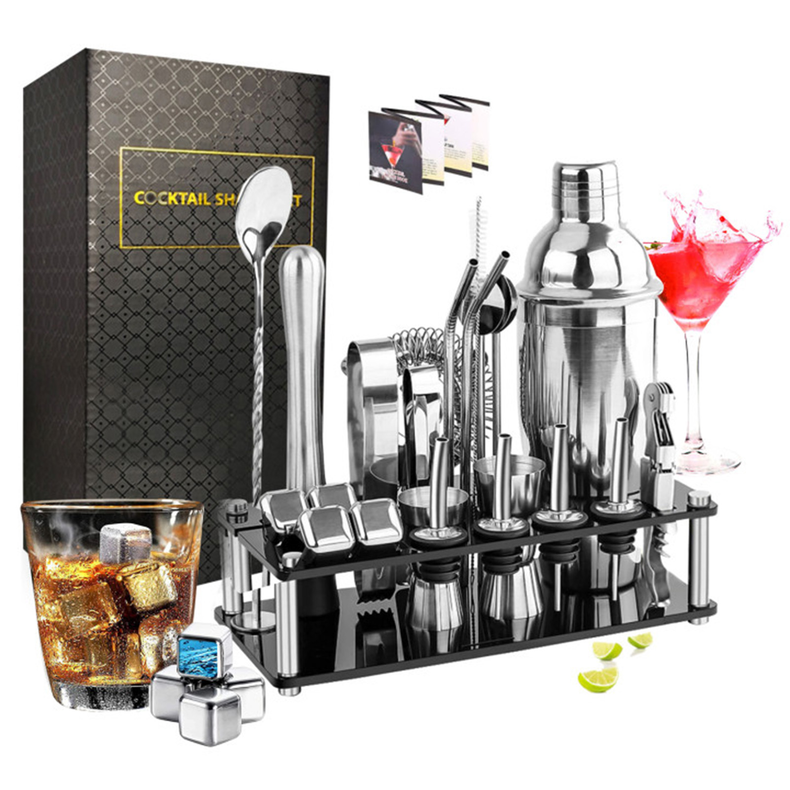 Cocktail Recipe Book - Set per Cocktail Shaker strumento per