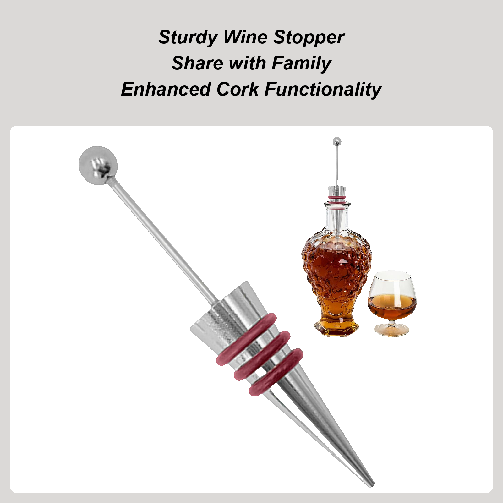 Home Bar Supplies - Tappo per vino in lega di