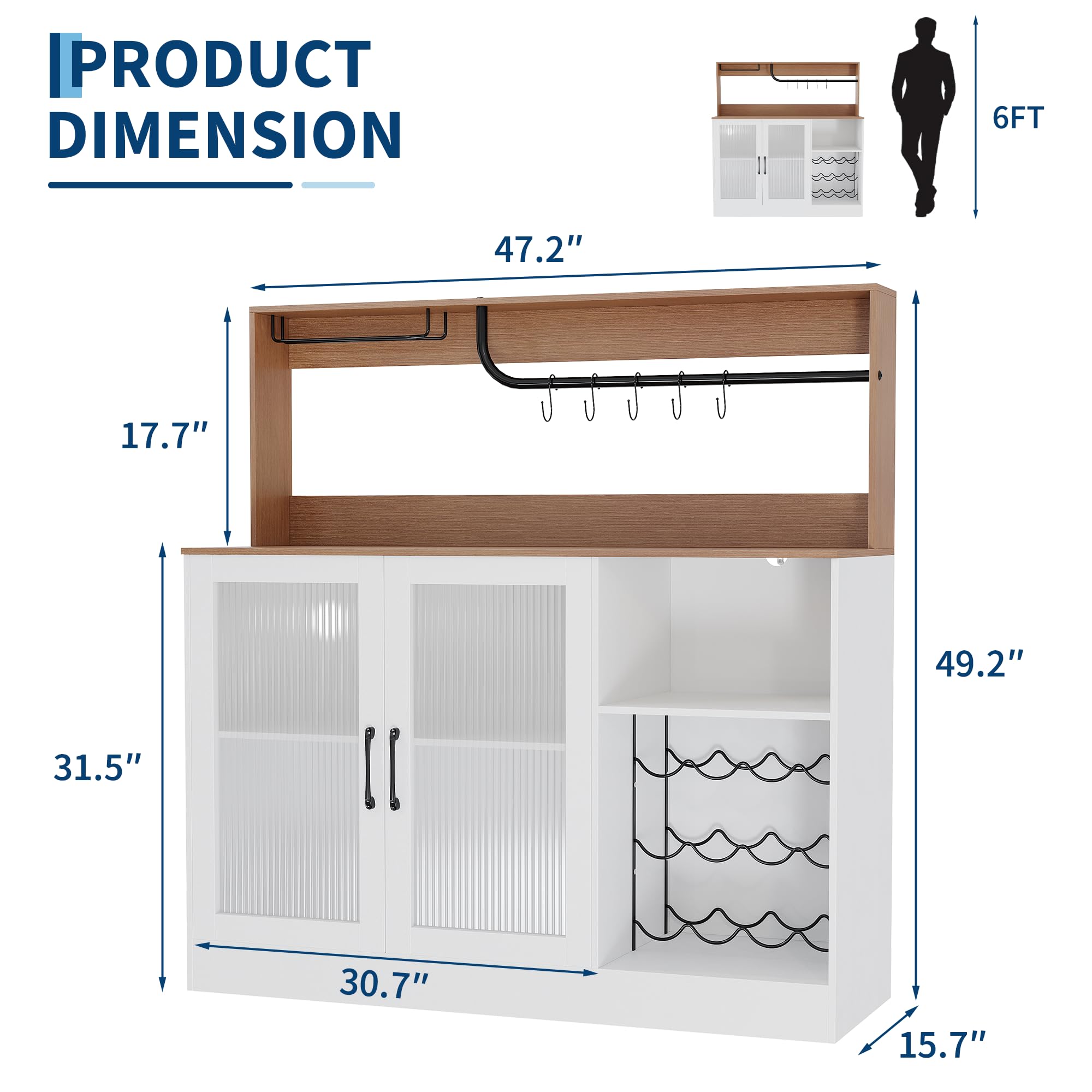 Mobile Bar per Vini con Luci L - Home Bar Shelves recensione e prezzo
