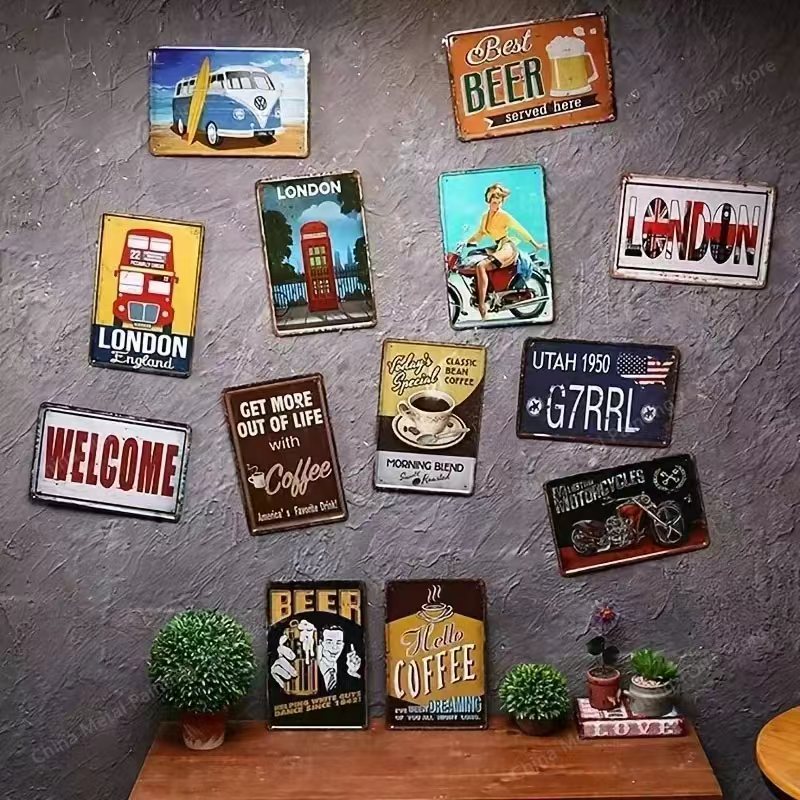 Decorazione Murale in Metallo, - Home Bar Cafe recensione e prezzo