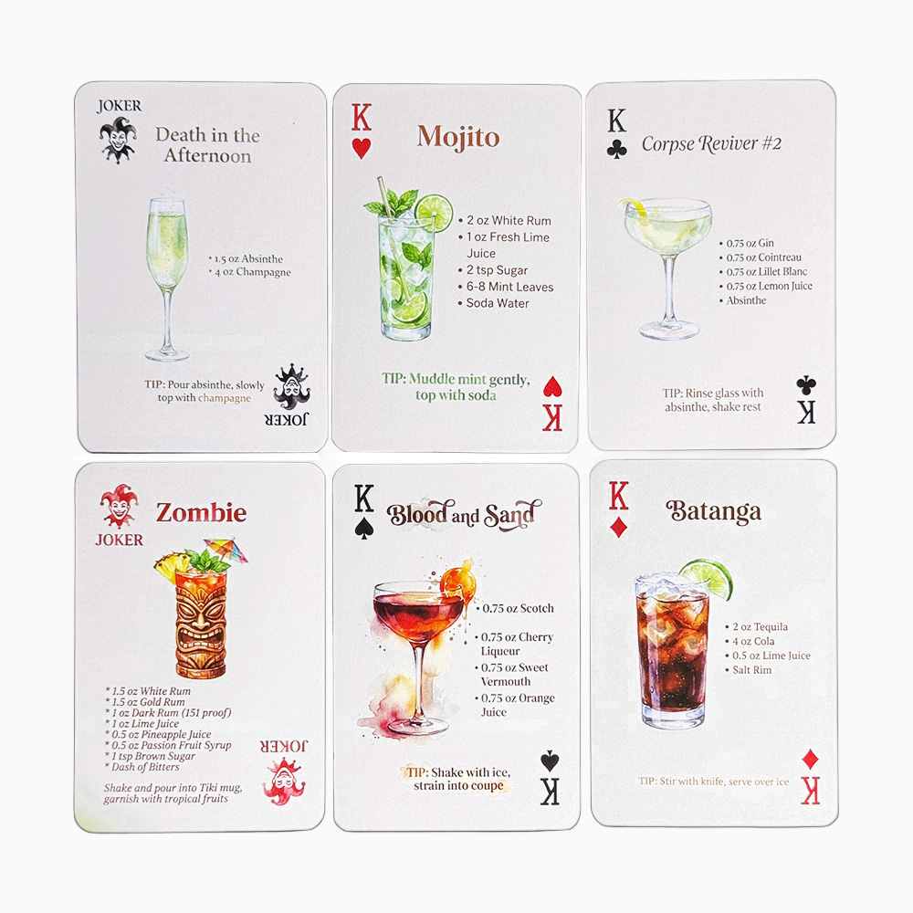 Mazzo di 54 Carte con Ricette  - Cocktail Recipe Book recensione e prezzo