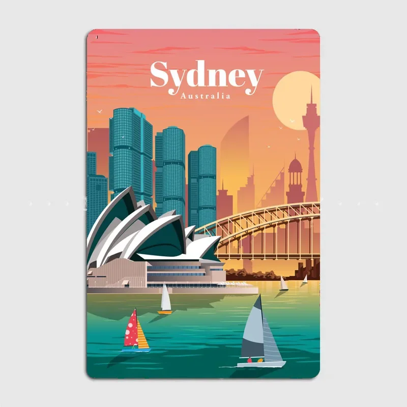 Poster Vintage in Metallo di P - Home Bar Sydney recensione e prezzo