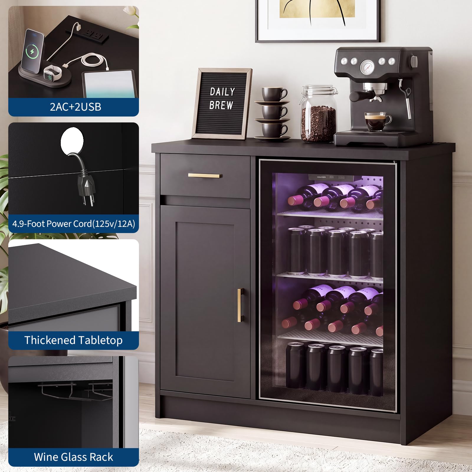 Mobile Bar da 42 Pollici per F - Home Bar And Cabinet recensione e prezzo