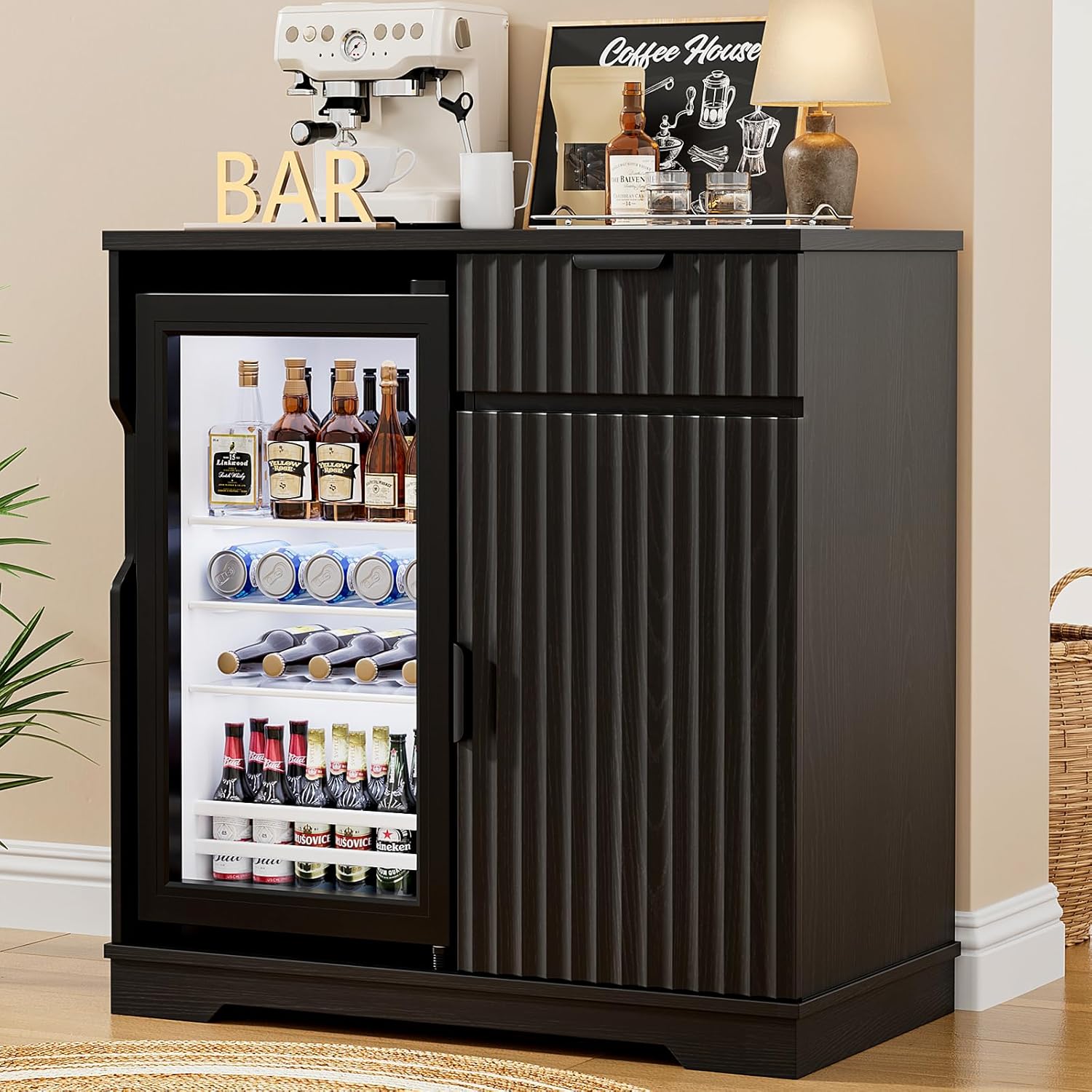 Mobile Bar per Caffè Scanalato - Home Bar And Cabinet recensione e prezzo