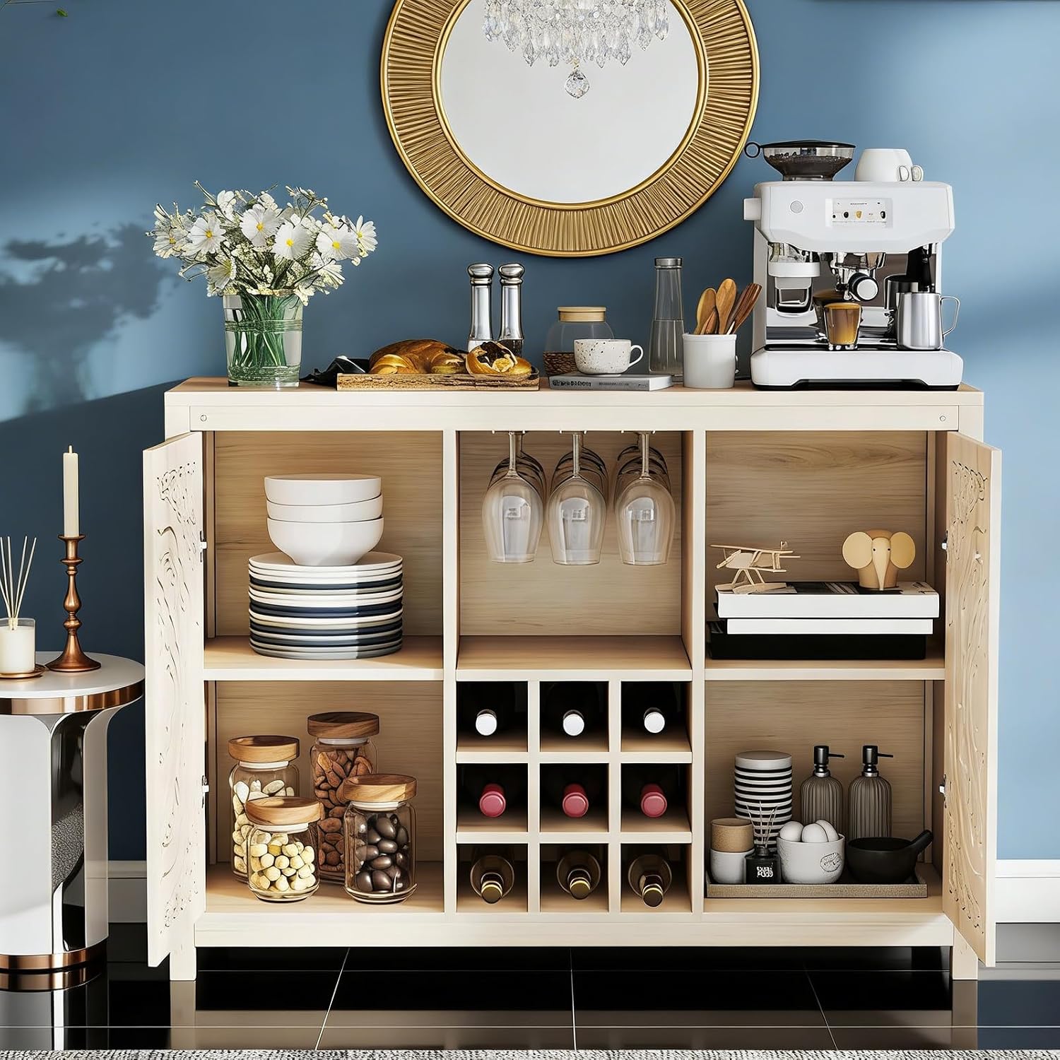 Mobile Bar in Legno con Porta  - Home Bar And Cabinet recensione e prezzo