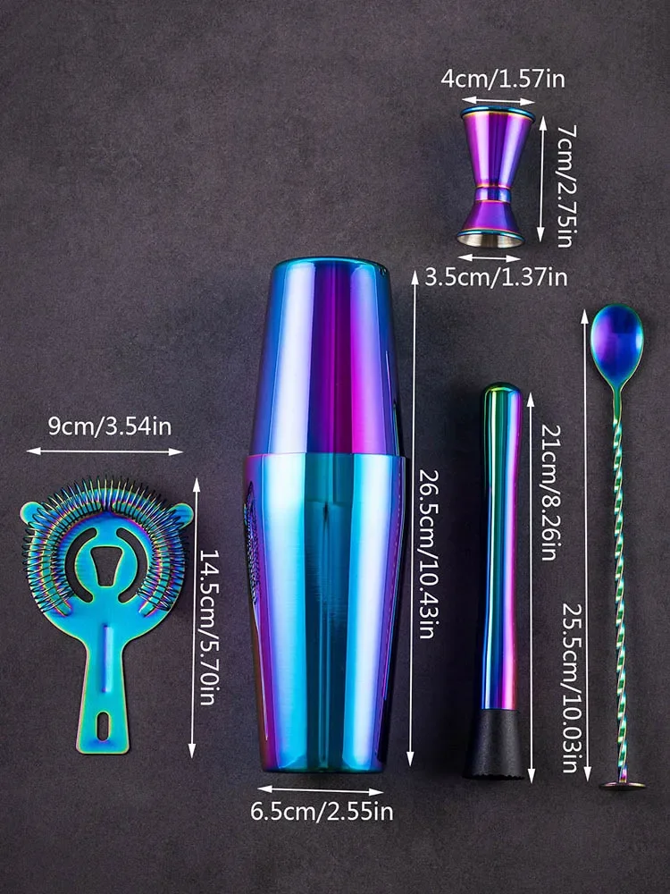 5/7 pezzi Arcobaleno Cocktail  - Boston Shaker Set recensione e prezzo